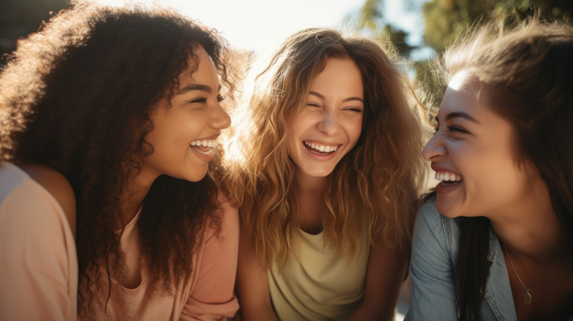 Thin Slicing a close up of a group of friends laughing together
